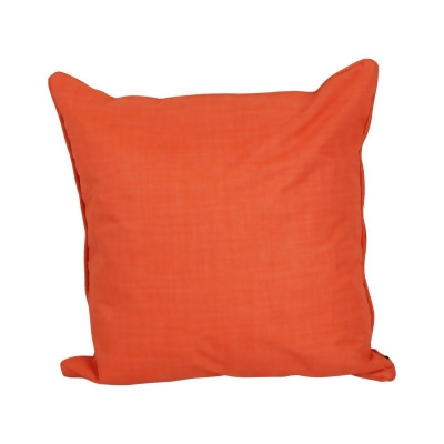 Blazing Needles 9813-CD-S1-REO-SOL-13 25 in. Double-Corded Spun Polyester Square Floor Pillow with Insert, Tangerine Dream 