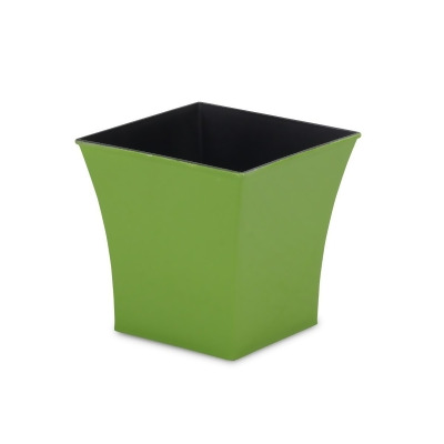 Cheungs PP-111LM 7.25 in. Square Tapered Recycled Plastic Planter, Lime Green 