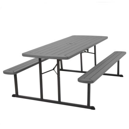 Cosco CSC87902DGR1E Folding Picnic Table, Gray 
