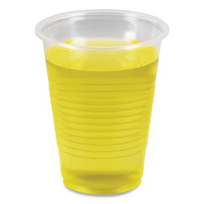 Boardwalk BWKTRANSCUP7CT 7oz Plastic Cold Cups, Translucent -25 Per Cups - 100 Count