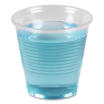 Boardwalk BWKTRANSCUP5CT 5 oz Plastic Cold Cup, Translucent - 25 Per Cup - 100 Count