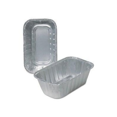 Durable Packaging 500030 1 lbs Aluminum Foil Loaf Pans, Silver 