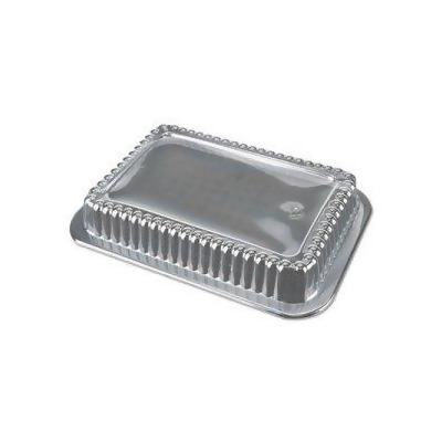 Durable Packaging P245500 4.62 x 6.56 in. Plastic Dome Lid for Oblong Aluminum Pan, 1.5 lbs 