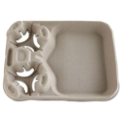 Chinet HUH20990CT 8-44 oz StrongHolder Molded Fiber Cup Food Tray, Beige - 2 Cups - 100 Count 