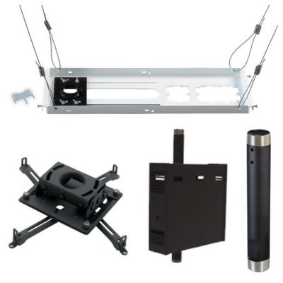 Chief Mounts CHF-KITPS012C 12 in. RPAU Preconfigured Projector Ceiling Mount Kit, Black 