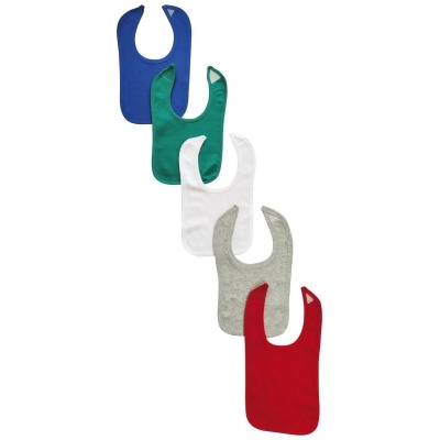 Bambini NC-0930 Unisex Baby Bibs, Multi Color - One Size - Pack of 5 