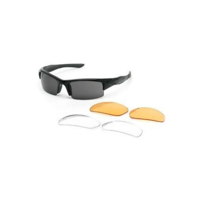 Body Specs VIBES BLACK Goggles Frame Smoke Lens Sunglass for Unisex, Black 