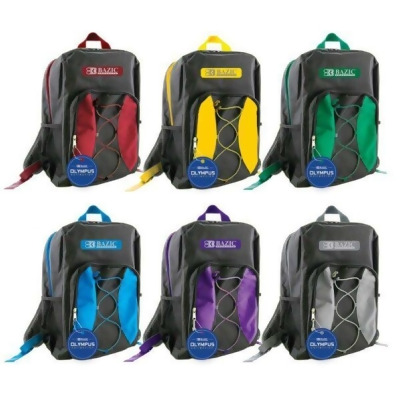 Bazic Products 1080 17 in. Bungee Backpack, Assorted Color 
