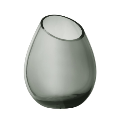 Blomus 65965 Drop Handblown Colored Glass Vase, Smoke - Large 