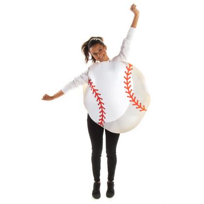 Brybelly MCOS-185 Baseball Adult Halloween Costume, White