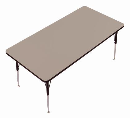 Correll A4872-KID-54 1.25 in. High Pressure Top kidney Activity Tables, Savannah Sand - 48 x 72 in. 
