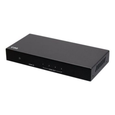 C2G C2G41601 4-Port HDMI Distribution Amplifier Splitter - 4K 60Hz - 4096 X 2160 - 1 X HDMI In - 4 X HDMI Out - Nickel Plated, Black 