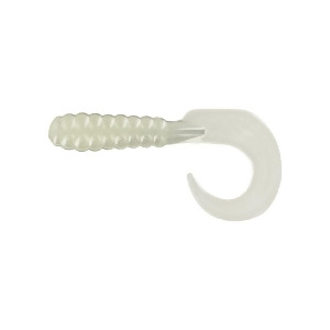 Big Bite Baits Ctg204 2 in. Curl Tail Grub Fishing Lure, Glow - Pack of 10 - All