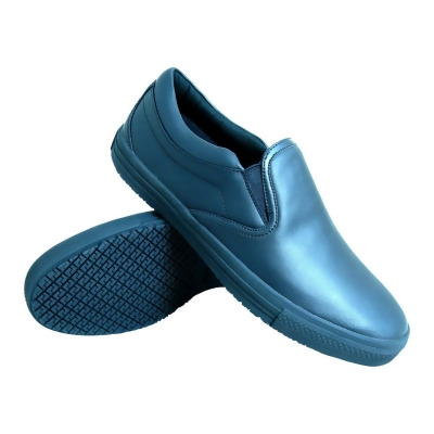 Genuine Grip 260-7.5M Mens Slip-Resistant Retro Slip-on Work Shoes, Black - Size 7.5 