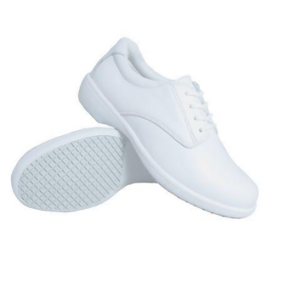 Genuine Grip 425-9.5W Womens Slip-Resistant Casual Oxford Shoes, White - Size 9.5 