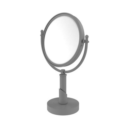 Allied Brass SH-4-3X-GYM 8 in. Soho Collection Vanity Top Make-Up Mirror 3X Magnification, Matte Gray 