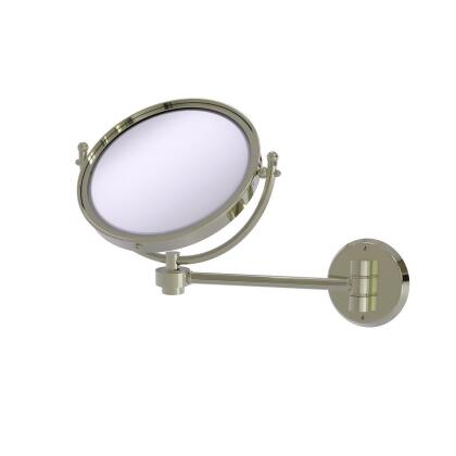 Allied Brass WM-5-4X-PNI 8 in. Wall Mounted Make-Up Mirror 4X Magnification, Polished Nickel - 10 x 8 x 11 in. 