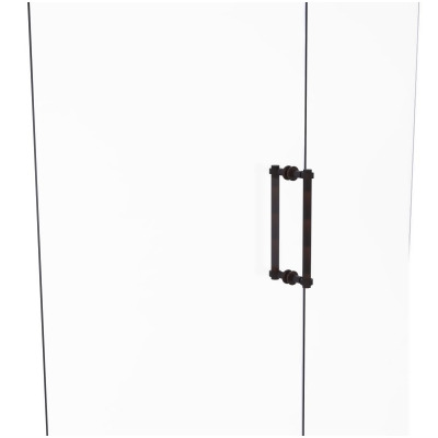 Allied Brass 404G-12BB-VB 12 in. Contemporary Back to Back Shower Door Pull with Grooved Accent, Venetian Bronze 