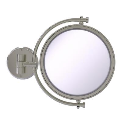 Allied Brass WM-4-5X-SN 8 in. Wall Mounted Make-Up Mirror 5X Magnification, Satin Nickel - 10 x 8 x 7 in. 