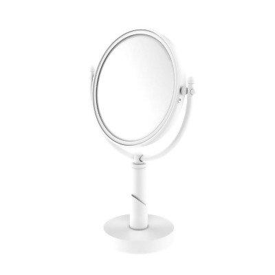 Allied Brass SH-4-5X-WHM 8 in. Soho Collection Vanity Top Make-Up Mirror 5X Magnification, Matte White 