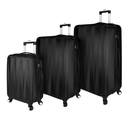Elite Luggage EL09078K Verdugo Hardside 3 Piece Spinner Luggage Set, Black