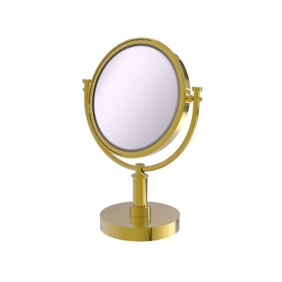 Allied Brass DM-4-3X-PB 8 in. Vanity Top Make-Up Mirror 3X Magnification, Polished Brass - 15 x 8 x 8 in. 