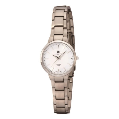Charles-Hubert Paris 6987-W Womens Titanium Dial Ultra Slim Watch, Silver 