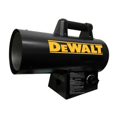 Dewalt 4893020 1500 sq. ft. Propane Forced Air Portable Heater, Black - 60000 BTU 