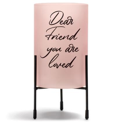 Dicksons HGC71BH Unisex Dear Friend, You Are Loved Candleholder, Pink - One Size 