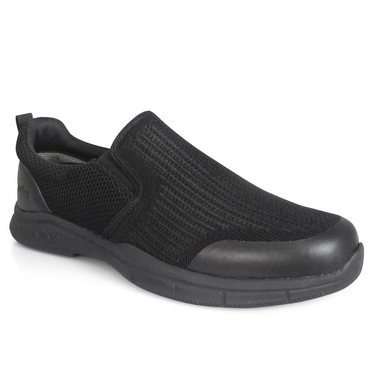 Genuine Grip 1700-12M Men Slip-On Water Repellent Shoe, Black - Size 12 Medium
