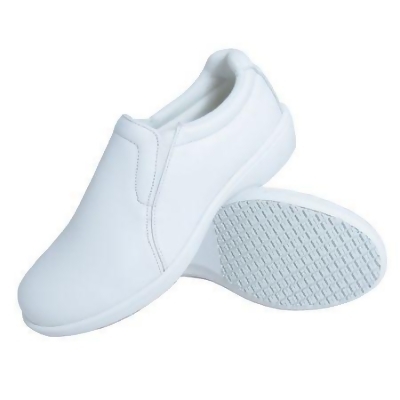 Genuine Grip 415-6.5M Mens Slip-Resistant Slip on Casual Shoes, White - Size 6.5 