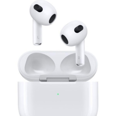 Apple MME73AM-A 3rd Gen Air Pods with Wireless Charging Case, White 