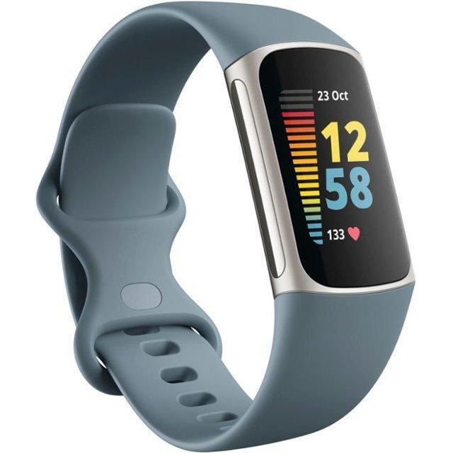 Fitbit FB421SRBU Charge 5 Advanced Fitness Health Tracker, Steel Blue