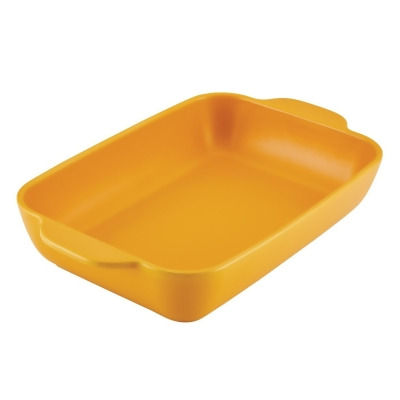 Ayesha Curry 48595 9 x 13 in. Rectangular Ceramic Baking Dish, Mustard Yellow 