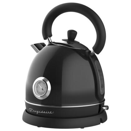 Frigidaire Retro Porcelain Electric Water Kettle with Thermometer, 1.79-Qt., Black (EKET125-BLACK)