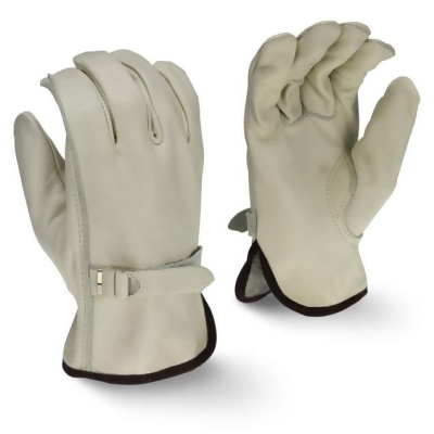 Bellingham 5043708 C4221 Standard Grain Cowhide Leather Driver Gloves, Beige - Large 