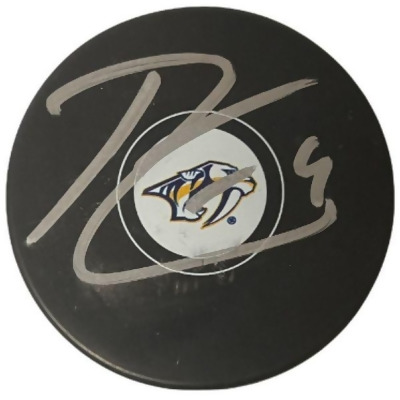 Athlon Sports CTBL-032532 Ryan Ellis Signed Nashville Predators Logo Hockey Puck, No.9 