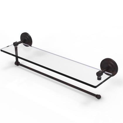 Allied Brass PQN-1PT-22-VB 22 in. Prestige Que First Collection Paper Towel Holder with Glass Shelf, Venetian Bronze 