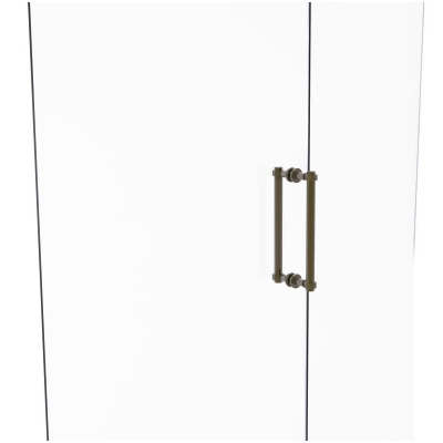 Allied Brass 404G-12BB-ABR 12 in. Contemporary Back to Back Shower Door Pull with Grooved Accent, Antique Brass 