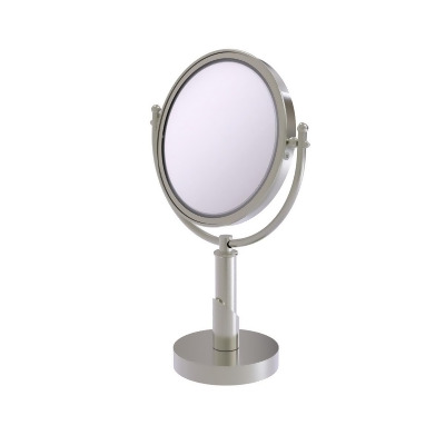 Allied Brass SH-4-3X-SN 8 in. Soho Collection Vanity Top Make-Up Mirror 3X Magnification, Satin Nickel 