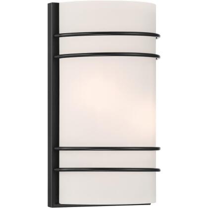 Access Lighting 20416LEDD-MBL-OPL 8 in. 1-Light Artemis LED Wall Sconce, Matte Black 