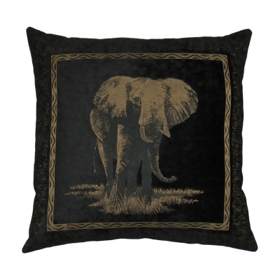 Blazing Needles 9940-CH-EL-BK 25 in. Premium Chenille Elephant Pillow, Black 