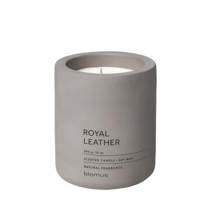 Blomus 65951 Fraga Scented Candle in Concrete Container, Satellite - Royal Leather Fragrance - Large 