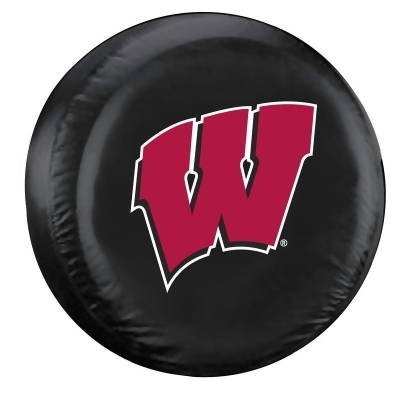 Fremont Die 2324558375 Wisconsin Badgers Tire Cover, Black - Large 