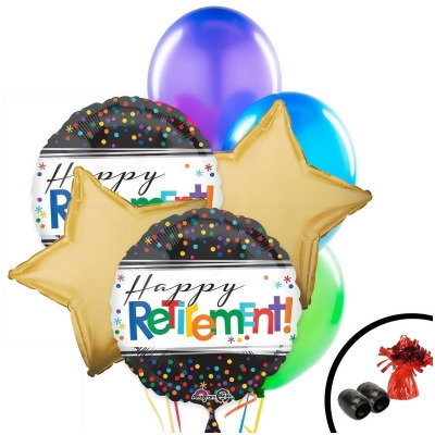Buyseasons 264012 Retirement Balloon Bouquet, Multicolor 