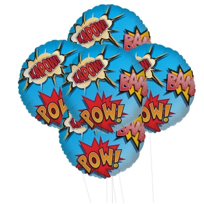 Buyseasons 264096 Superhero Comics Foil Balloon Kit, Multicolor - 5 Piece 