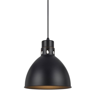 Benjara BM287704 10 in. Nico Modern Pendent Light with Metal Shade with Clean Silhouette, Bronze 