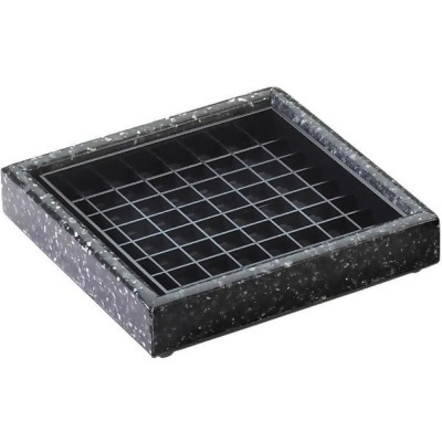Cal Mil 330-6-31 Stone Drip Tray Square, 6 x 6 in. - Black 