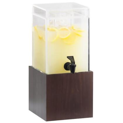 Glass Jar Drink Dispenser With Wooden Stand 13in