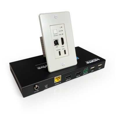 Comprehensive CHE-HDBTWP125MC Pro AV-IT HDBaseT 4K60 HDMI, USB-C, USB 2.0, Audio over CATx Single Gang Wall Plate Extender 